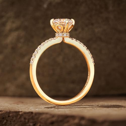 IGI Certified Lab Grown Diamond Engagement Rings for Women 1 CT 14K Round Wedding Rings (D-E Color, VVS-VS Clarity) Anniversary Promise Rings Rapid Shipping Symbol Love Ordained by the Divine4