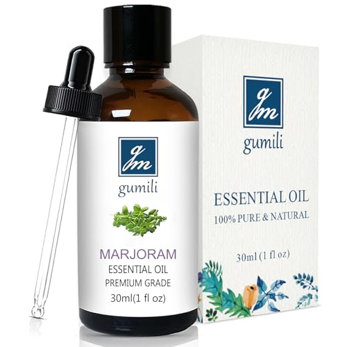 GM Gumili Marjoram Essential Oil 1 Oz – 100% Pure Natural Sweet Marjoram Essential Oil for Diffuser, Skin, Massage & DIY, Fresh Herbal Aroma