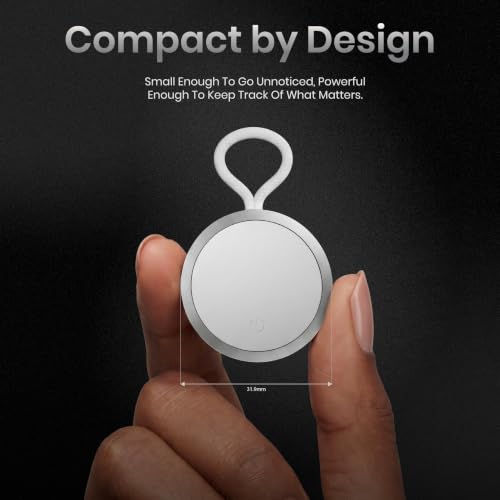 Image of CASEGEAR Atlas Smart Tag (Pack of 2) | Compatible with Apple Find My & Google Find Hub Bluetooth Tracker | Suitable for Keys, Wallet, Luggage, Bags & Pets | Left Behind Alert | Item Finder | White