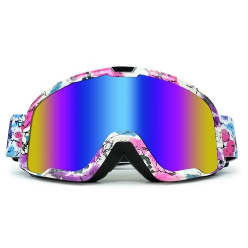 Image of Dirt Bike ATV Goggles Motorcycle Gear Motocorss Riding Goggles | Offroad MX Goggles, UV400, Anti-Fog Scratch Lens, Dustproof Windproof, Adult Youth Kids, Colorful Lens