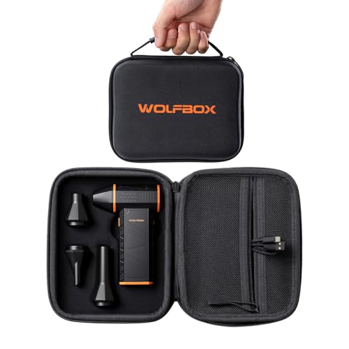 Image of WOLFBOX Hard Carrying Case for MF50 Electric Air Duster [CASE ONLY, Device Not Included], Shockproof Travel Storage Bag for Compressed Air Blower & Accessories, Splash-Proof