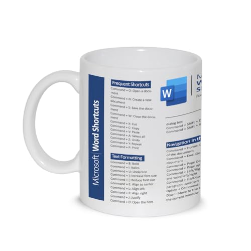 thedifferent Tazza Colazione Latte thè Mug Relax con grafica - Scorciatoie Shortcuts per Word Mac ENG programma Grafica Video - idea regalo Compleanno Natale Collega Lavoro Amici Parenti thedifferent Tazza Colazione Latte thè Mug Relax con grafica - Scorciatoie Shortcuts per Word Mac ENG programma Grafica Video - idea regalo Compleanno Natale Collega Lavoro Amici Parenti