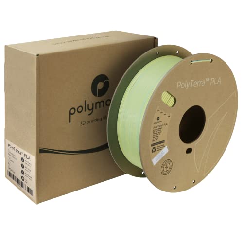 Image of Polymaker Matte PLA Filament 1.75mm 1kg, PolyTerra 3D Printer PLA Filament, Teal-Yellow, Matte Chameleon