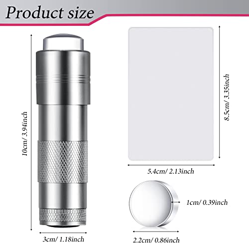 2 Pcs Mini Uv Light Presser Portable Led Nail Lamp Handheld Nail Polish Led Light Dryer Curing Uv Light With Stamper Nail Press Flashlight Tool With Silicone Head Nail Scraper Plate For Diy Nail Art #TOP1
