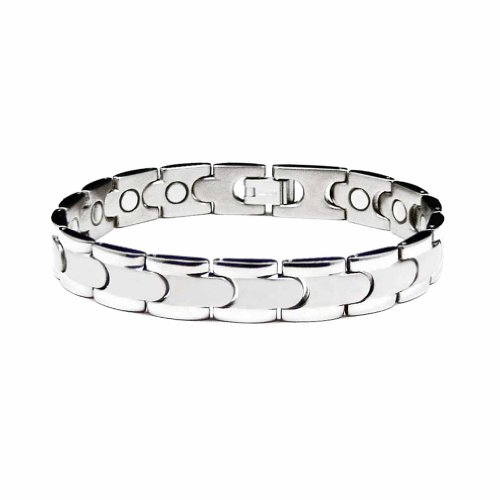 Accents Kingdom Tempo Titanium Magnetic Therapy & Healing Golf Bracelet For Arthritis And Carpal Tunnel T15, 8.5" #TOP1