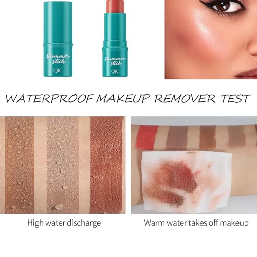 High-gloss & Bronze stick, Bronze stick with highlighter outline, Blush and Rouge Concealer for facial brightening, and permanent waterproof cosmetic for correcting nose shadow outline - Image 3