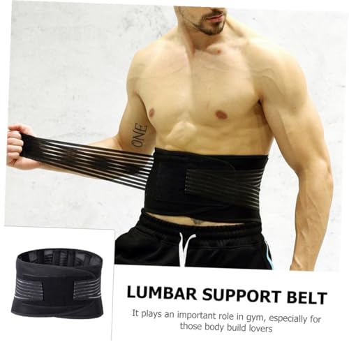 Soporte lumbar ajustable con placa de acero y tejido de nylon transpirable para entrenar 6