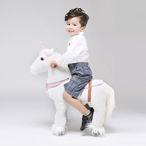 UFREE Riding Horse for Kids Birthday Gifts Pony Rider Mechanical Cycle Walking Action Plush Animal for 3 to 6 Years, US Design Patent, No Battery or Electricity, Giddy up, Small Size
