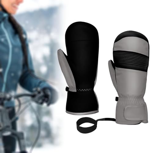 Winter Ski Gloves 1 Pair Waterproof Thermal Insulated Snowboarding Gloves for Men Women Outdoor Sports- 27cm2