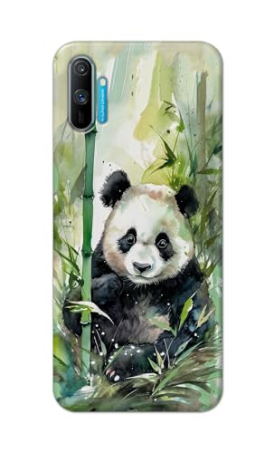 Image of Printed Hard Back Cover for Realme C3 | Realme C3i Back Cover (Panda -J1) -190724(EA)