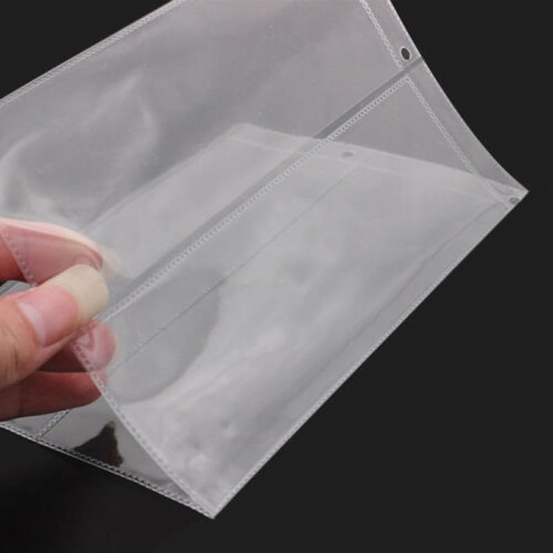 Eawfgtuw 10 soportes para billetes de PVC con 4 bolsillos para páginas de tamaño pequeño, fundas de almacenamiento de álbumes, transparente