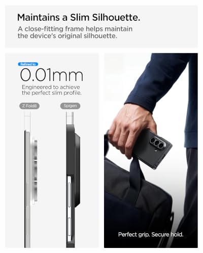 Image of Spigen Tough Armor Pro MagFit Case for Samsung Galaxy Z Fold 8 Ultra, Black | Magsafe, Hinge Protection, Slim Fit, Wireless Charging, Thermoplastic Polyurethane, Poly Carbonate, Matte