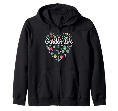 Corazón Gráfico Fresco Jardinería Amor Jardín Vida Sudadera con Capucha