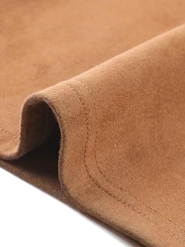 Overol de gamuza sintética Allegra K para mujer de pierna ancha y cintura alta en color marrón, L 5