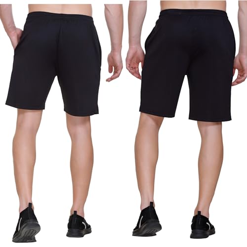 Image of Men's Shorts | Shorts for Men's | Men's Cotton Shorts | Dual Pocket Sleep Shorts - Regular Shorts - Workout, Gym, Running, Sports and Yoga Shorts - Pack of 2