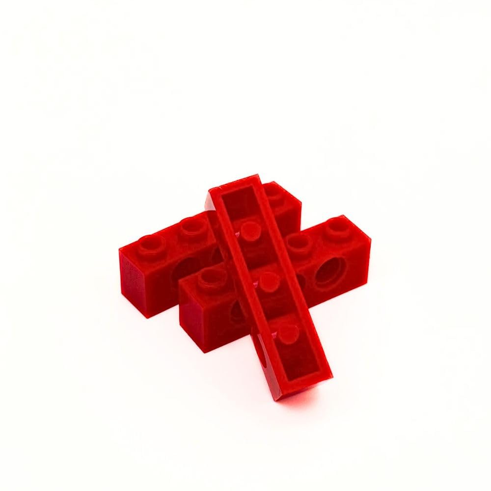 Yellow Tommy Technic Brick 1 x 4 with Holes | Part 3701 | Compatible with Standard Building Blocks & Lego-Kits, Power Functions (Pack of 20) - Image 3 thumbnail