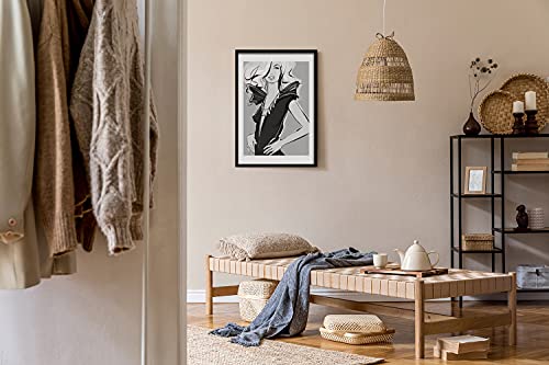 Cadre MDF 50x70 cm avec moulure en bois Tulup pour grand tableau et peinture moderne
