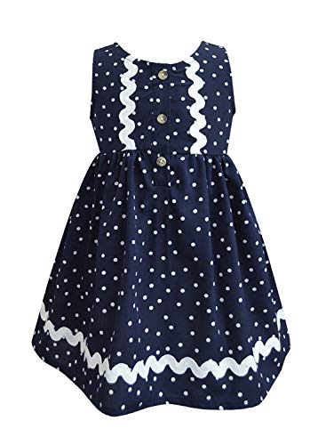 Image of A.T.U.N Cotton Skater Dress (GDRS Pen NPD Navy-White 8-9 YR)