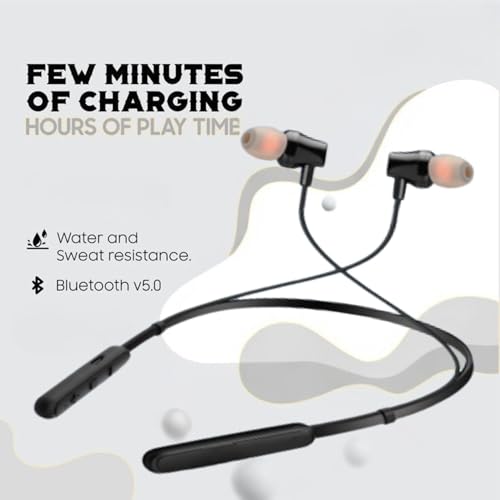 Image of Drumstone ( 𝟏𝟔 𝐘𝐄𝐀𝐑 𝐖𝐀𝐑𝐑𝐀𝐍𝐓𝐘 Bluetooth 5.3 Neckband Earphones - 36H Playtime, Type-C Charging, Unplugged Experience with Powerful Bass and in-Ear Comfort for Daily Use