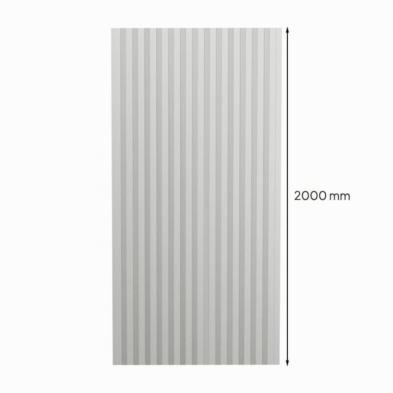 Acero Panel - Panel BOX40 Fachada Tornilleria Vista | 2000x1000mm | Interior Blanco Pirineo - Exterior Blanco Pirineo | Acero Prelacado | Nervado | PU