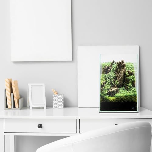 Image of UNS Ultra Clear Rimless Tank - 10.6GAL | 40.5L - 11.81x11.81x17.71 | 30x30x45 CM, 5mm Glass Thickness, Leveling Mat Included - Low Iron, High Clarity Fish Tank w / 45 Mitered Edge - [30T]
