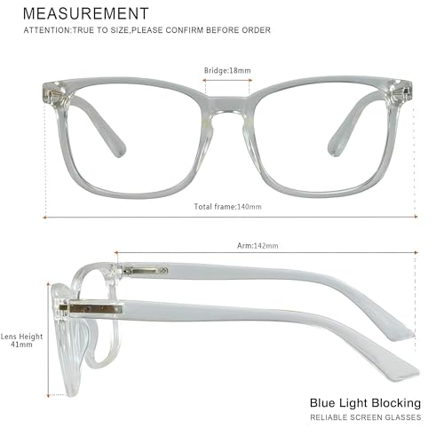 Image of Vintage Square Progressive Multifocal Presbyopic Glasses, Anti-Blue Light Glasses for Men Women Readers (+0.00 /+2.00 Magnification)