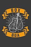 Box Bua: Boxhandschuhe Liniertes DinA 5 Notizbuch für Boxen-Fans Boxer und Boxerinnen die Boxen als Hobby haben Notizheft