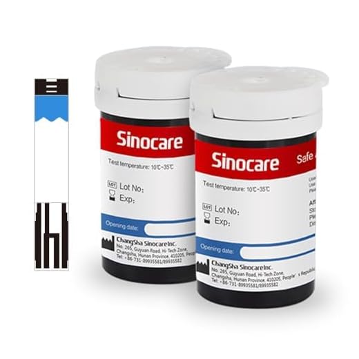 Sinocare Tiras en Sangre Prueba, 50 x Tiras Sin Lancetas, para Safe AQ Smart/Voice