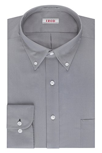 Izod Mens Dress Shirts Regular Fit Solid Twill Button Down Collar