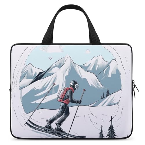 Housse ordinateur 12 pouces ski pour le bureau et les pistes