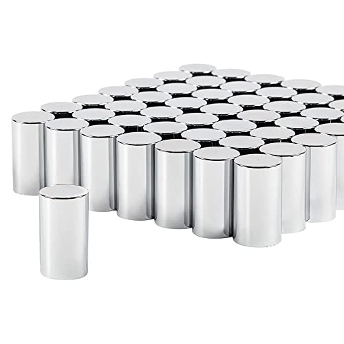 United Pacific 10013Cb - Wheel Lug Nut Cover Set - 33Mm X 3-1/2" Chrome Plastic Cylinder Nut Cover - Thread-On (60 Pack #TOP13