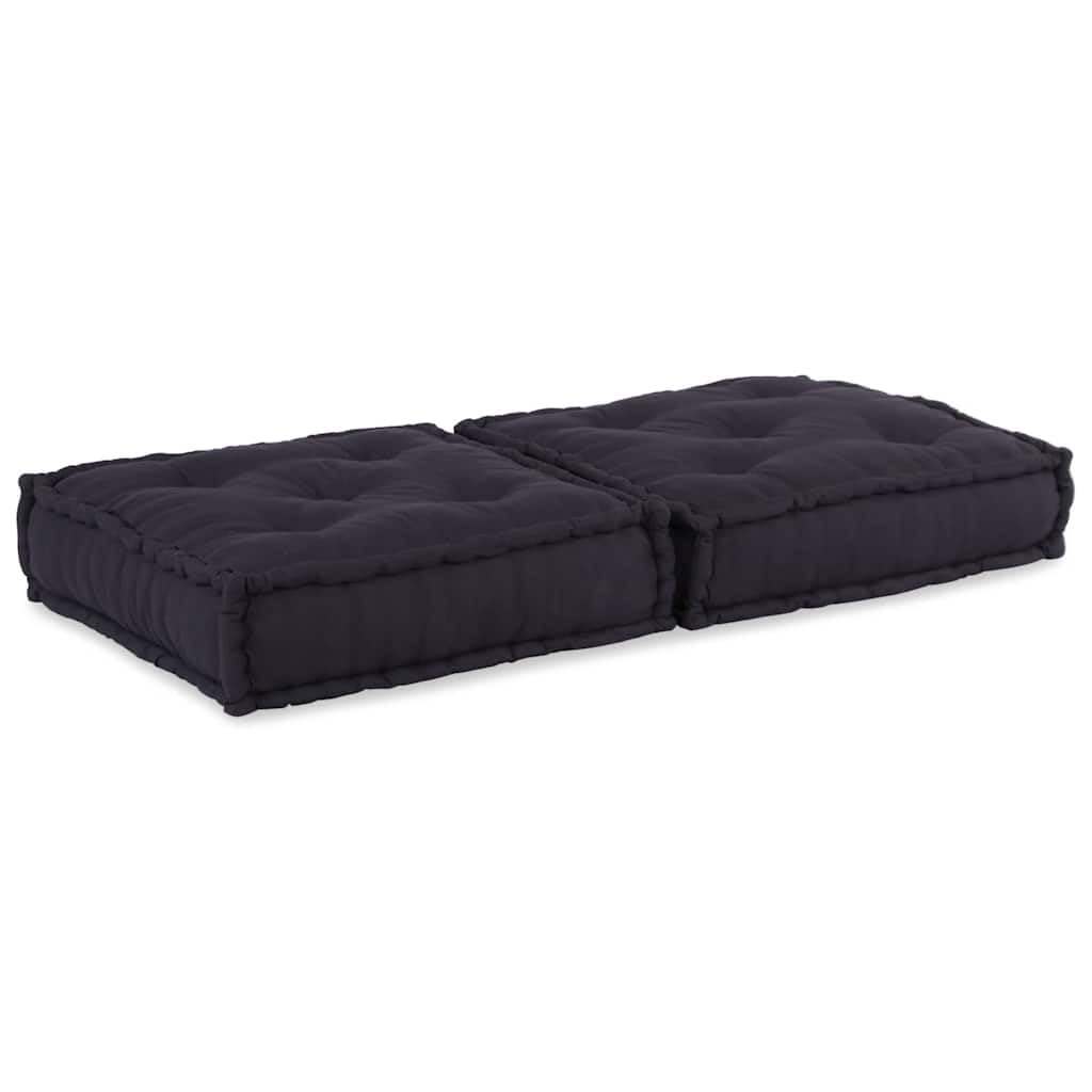 Elemento modulare per divano antracite, 70 x 70 x 36 cm, in cotone, configurabile, morbida imbottitura per interni ed esterni