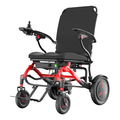 Silla de ruedas eléctrica de carbono plegable ligera 14,5 kg: 25 km Silla de ruedas eléctrica plegable para personas mayores de hasta 150 kg