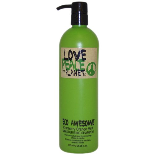 TIGI Love, Peace and The Planet Eco Awesome Shampoo, Cranberry Orange Mint, 25.3 Ounce