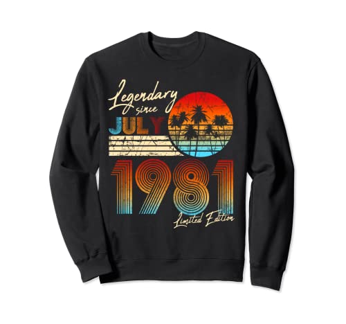 Nacido en 1981 en julio del regalo de cumpleaños de 40 años Sudadera