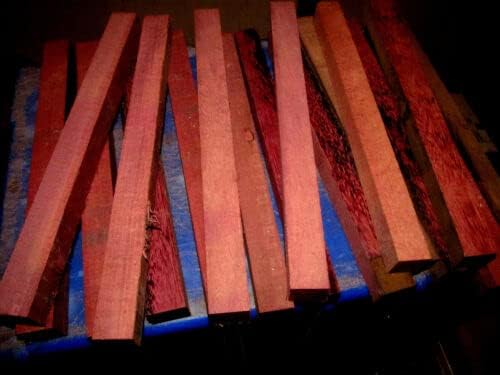 Lumber Wood for Woodworking - Construction - Landscaping Forty (40) 6" Exotic Purpleheart Pen/Spindle Lathe Blanks 1 X 1 X 6"