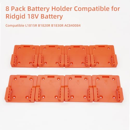 Support de batterie Ridgid 18V à fixation murale stable avec 32 vis incluses - 7