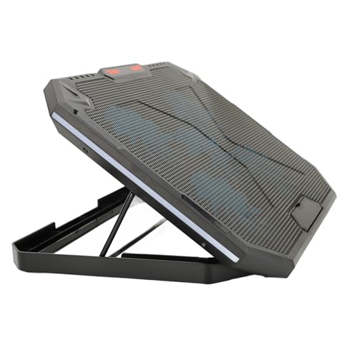 Base de refrigeración para laptop con 5 ventiladores y luz RGB miniatura 3
