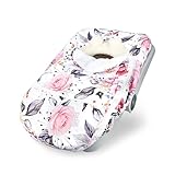 Pea Pod Winter Car Seat Cover for Baby, Infant Car Seat Canopies Cover for Newborn, Warm Plush Fleece Inner Protect Baby from Cold Wind, Stylish Floral