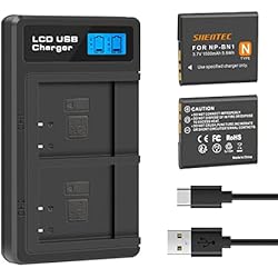 Cargador Bateria Sony Np Bn1 Shentec Cargador Pantalla LCD Li-ion para batería NP-BN1 y cargador LCD USB para Sony Cyber-Shot DSC-W800, DSC-WX220, DSC-W830, DSC-W810, Sony DSC-QX30, DSC-QX100, DSC -QX10