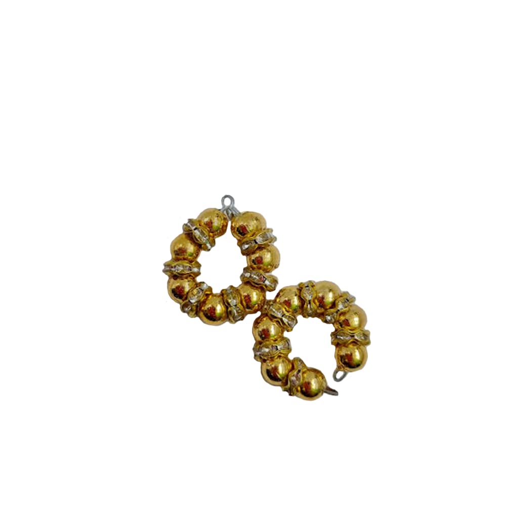 The Holy Mart 2 Multicolour Ribbon flower Malas with 2 sets of Bangles (Size - 14 cm) - Image 3 thumbnail