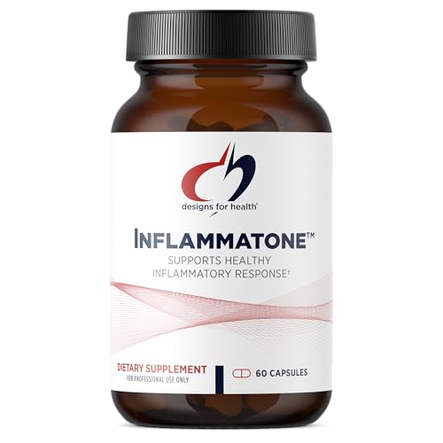Designs for Health Inflammatone - Turmeric Supplements with Proteolytic Enzymes Boswellia Quercetin & Resveratrol (60 Capsules)