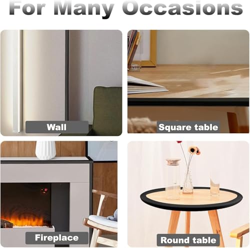 Image of Baby Proofing Edge and Corner Guards, 16.4 ft + 4 Corners, Coffee | NBR Foam, 3M Adhesive, Cut-to-Fit Edge Roll, 4 Corner Guards, Furniture Edge Protection