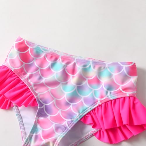 Image of DXTON Girls Summer Swimsuit Beach Sport One Pieces Ruffled Tankini Cartoon Bathing Suit Swimwear