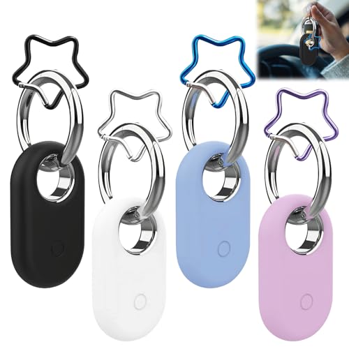 4 PCS Carcasa Protectora Adecuado para Smart Tag 2 Samsung,Carcasa Protectora Adecuado para Samsung Tag con Llavero,Carcasa Protectora Adecuado para Galaxy Smart Tag para Galaxy Smarttag 2