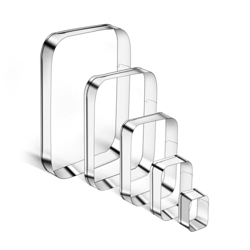 5PCS Rounded Rectangle Cutter Set