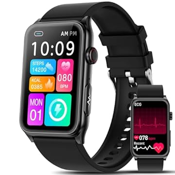 2025 Smartwatch Uomo ECG/HRV/Lipidi/Acido Urico/BMI/Sonno,1.57" HD Salute Orologio Uomo Fitness Tracker Smartband con 24h Pressione sanguigna/Temperatura Corporea/Cardiofrequenzimetro