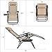 Devoko Patio Zero Gravity Chair Outdoor Folding Adjustable Reclining Chairs Pool Side Using Lawn Lounge Chair with Pillow Set of 2 (Beige)