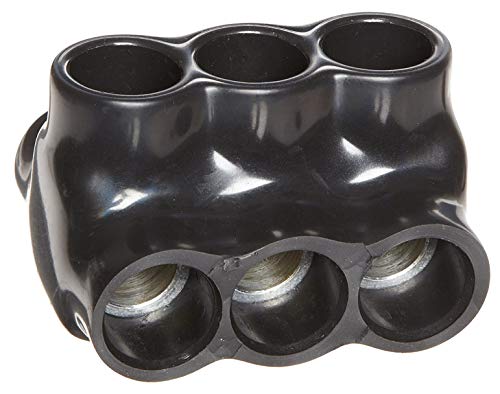 Morris Products 97643 Multi-Cable Connector, Insulated, Dual Entry, Black, 3 Ports, 250-6 Wire Range, 5/16