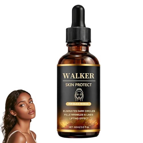 Walker Skin Protect Serum for Black Women Anti-Aging Face Serum with Black Castor Oil Walker Skin Protector for Eliminates Dark Circles Fills Wrinkles & Lines for All Skin Types (1 bottle)